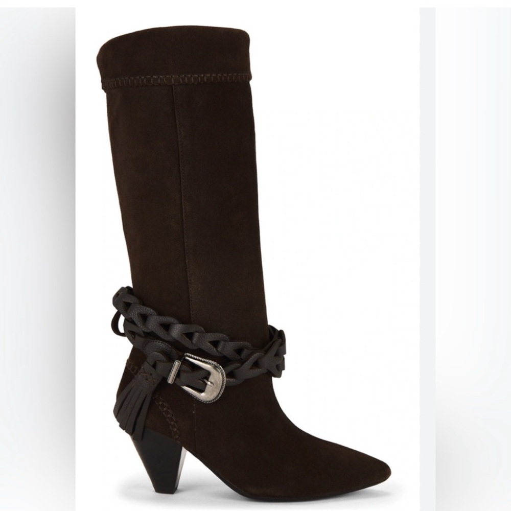 Free People Bridget Brown Suede Slouchy Boots 6